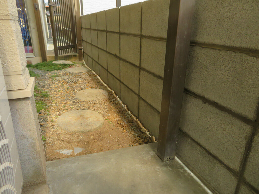 京都向日市の新築外構・ブロック